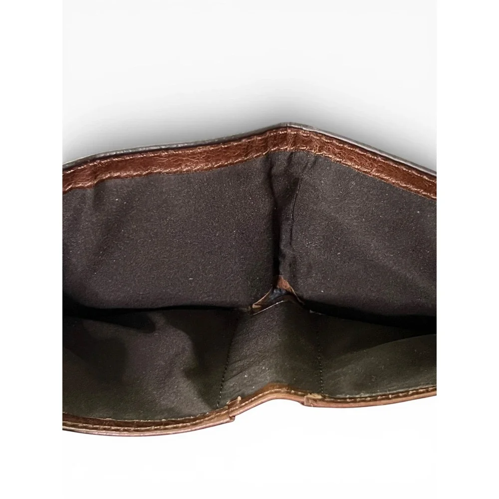 Fossil Genuine Leather Bifold Wallet - Distressed Caramel Brown